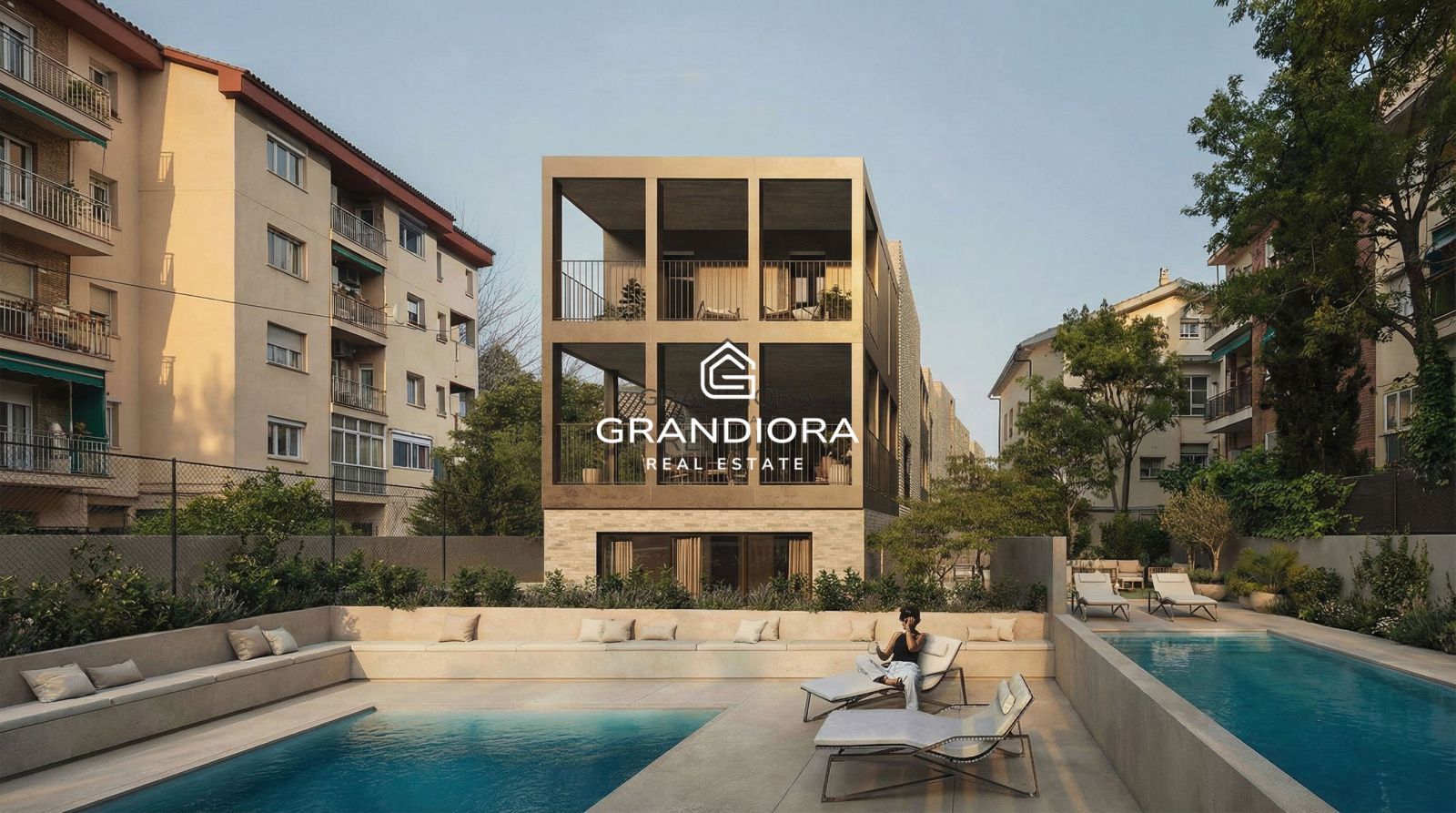 Obra nueva de alto standing con parking y piscina en Sant Cugat - Imagen 1