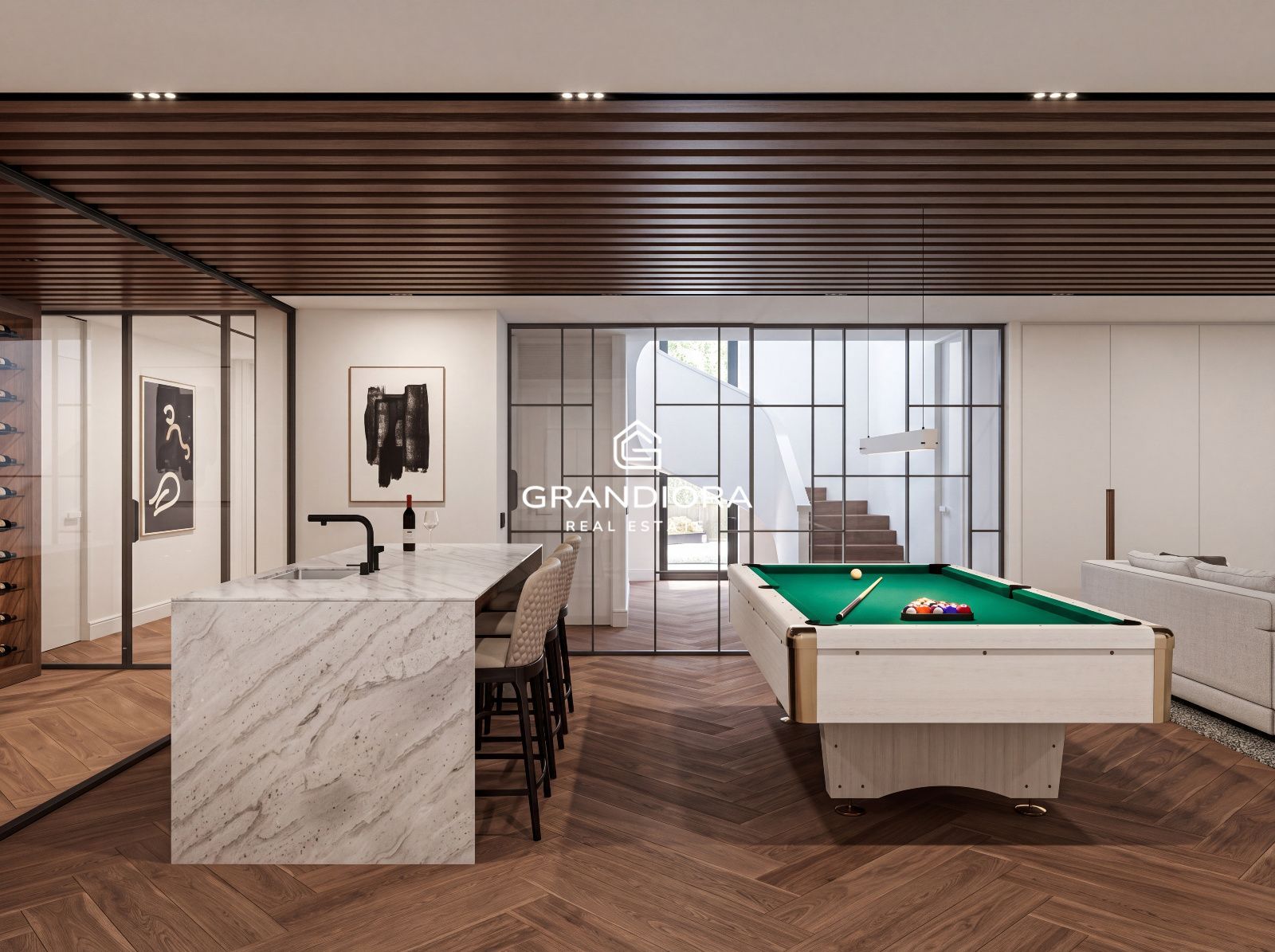 Espectacular villa de obra nueva con vistas al mar y pista de tenis en Sant Andreu de Llavaneres - Imagen 13