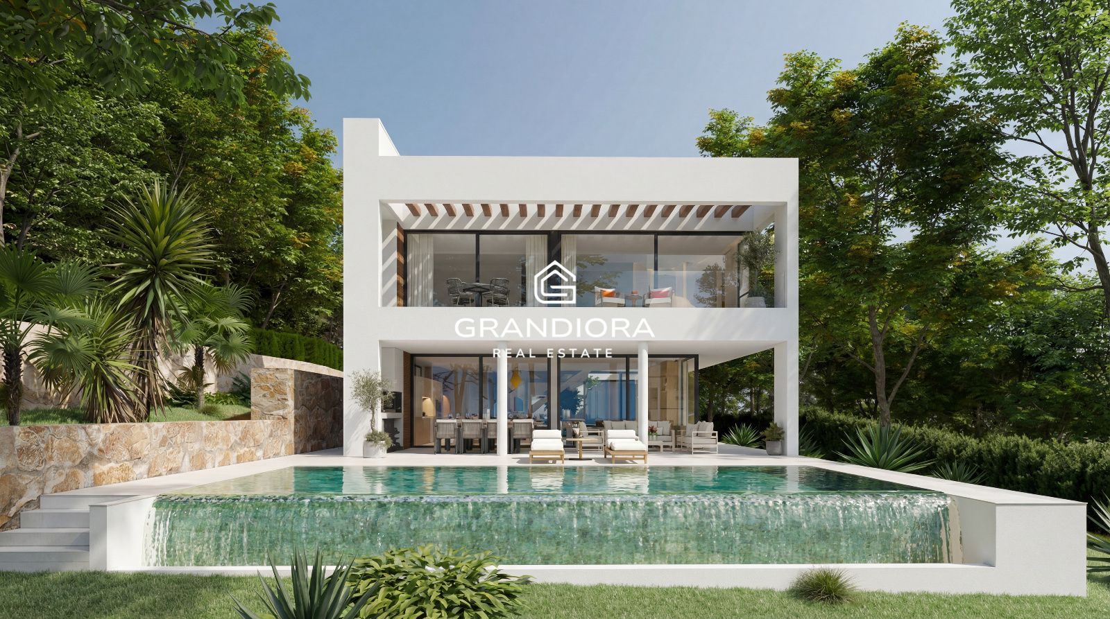 Villa de obra nueva con piscina infinity en El Mirador, Llavaneres