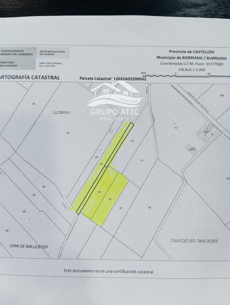 Parcela en venta Burriana, Castellón. Ref: 1285. Grupo Atic