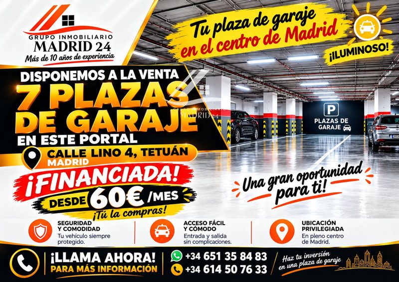 Garage in vendita Madrid. Ref: 2151. Grupo Inmobiliario Madrid 24