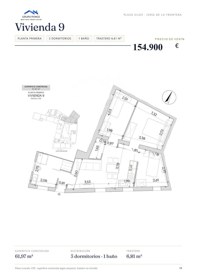 Piso en venta Jerez De La Frontera, Cádiz. Ref: 3324. Grupo Ponce 