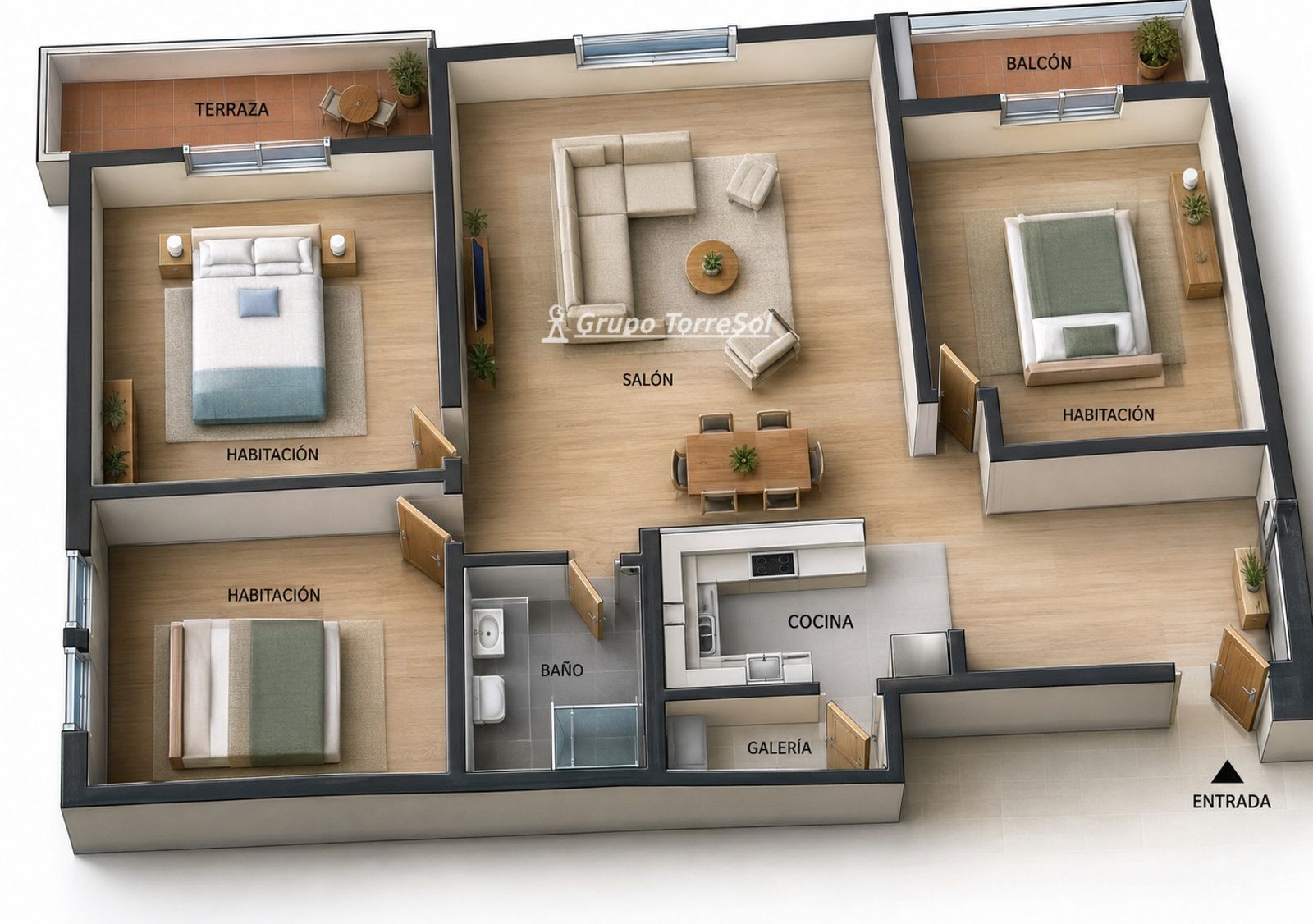 plano - Piso en venta en Santa Pola, Alicante