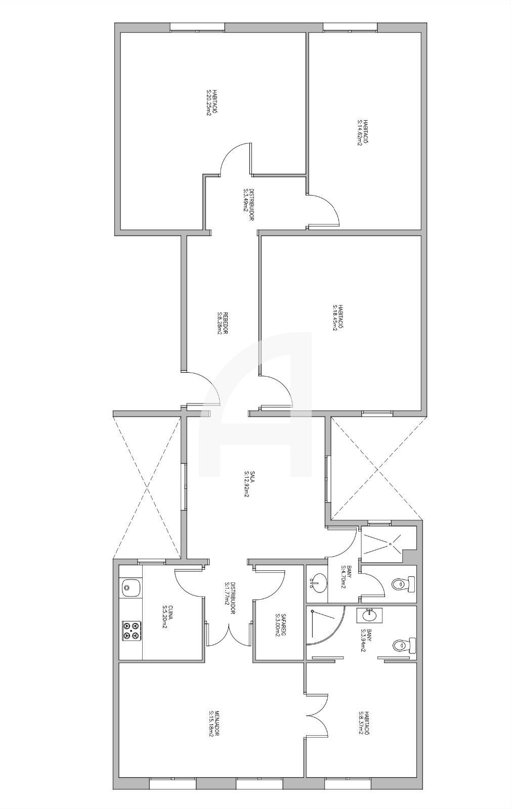 Plano distribución