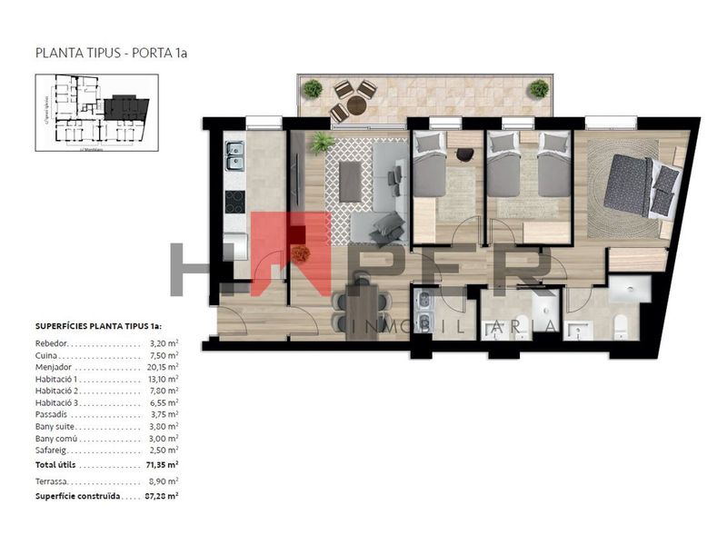 Piso en venta Vilafranca del Penedès, Barcelona. Ref: 1033. Haper Inmobiliaria
