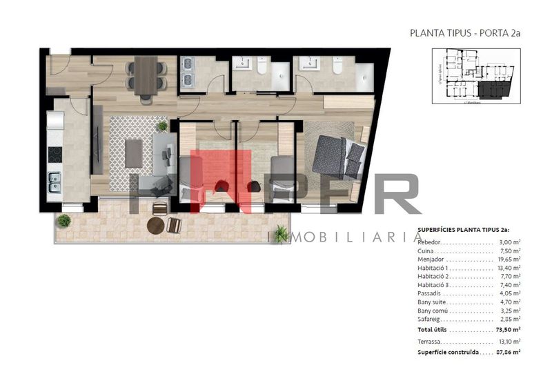 Piso en venta Vilafranca del Penedès, Barcelona. Ref: 1034. Haper Inmobiliaria