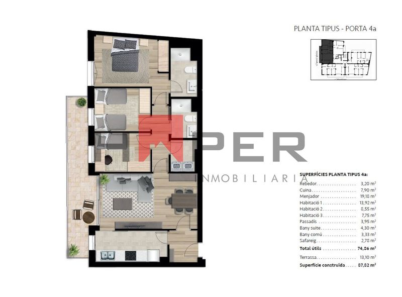 Piso en venta Vilafranca del Penedès, Barcelona. Ref: 1035. Haper Inmobiliaria