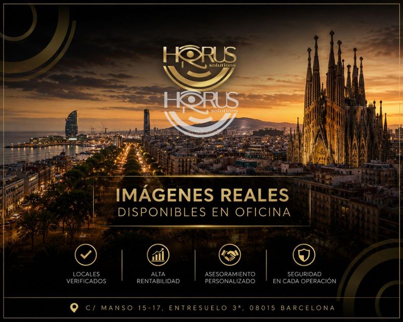 Local de Hostelería en traspaso Barcelona. Ref: 1371. Horus Solutions