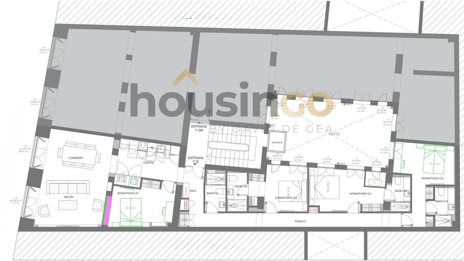 Plano - Piso en venta en Calle Magdalena