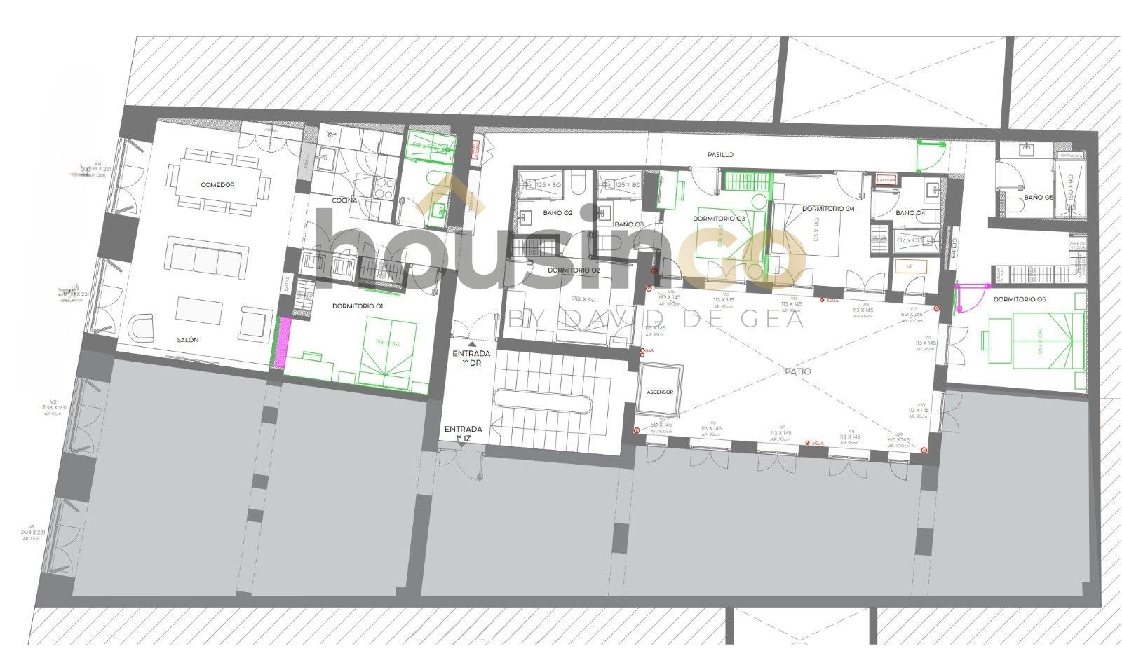 Plano - Piso en venta en Calle Magdalena