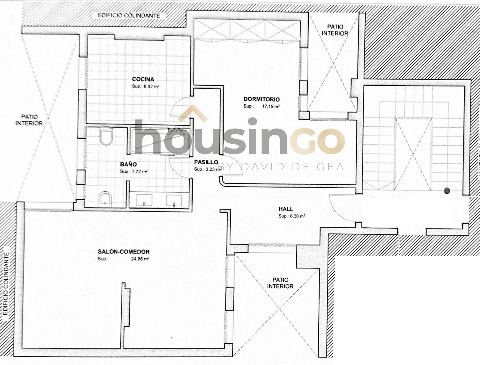 plano - Piso en alquiler en Calle Serrano