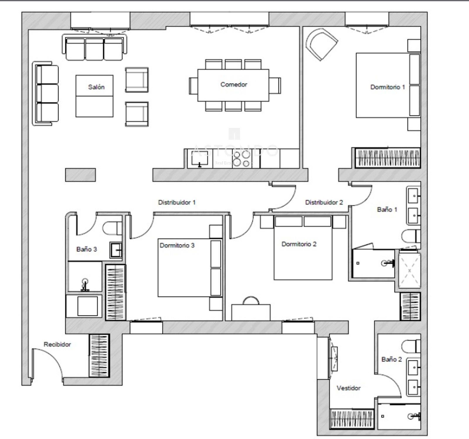 In the heart of the Salamanca district, a brand new apartment with 3 bedrooms and 3 bathrooms is for sale. - Foto 35