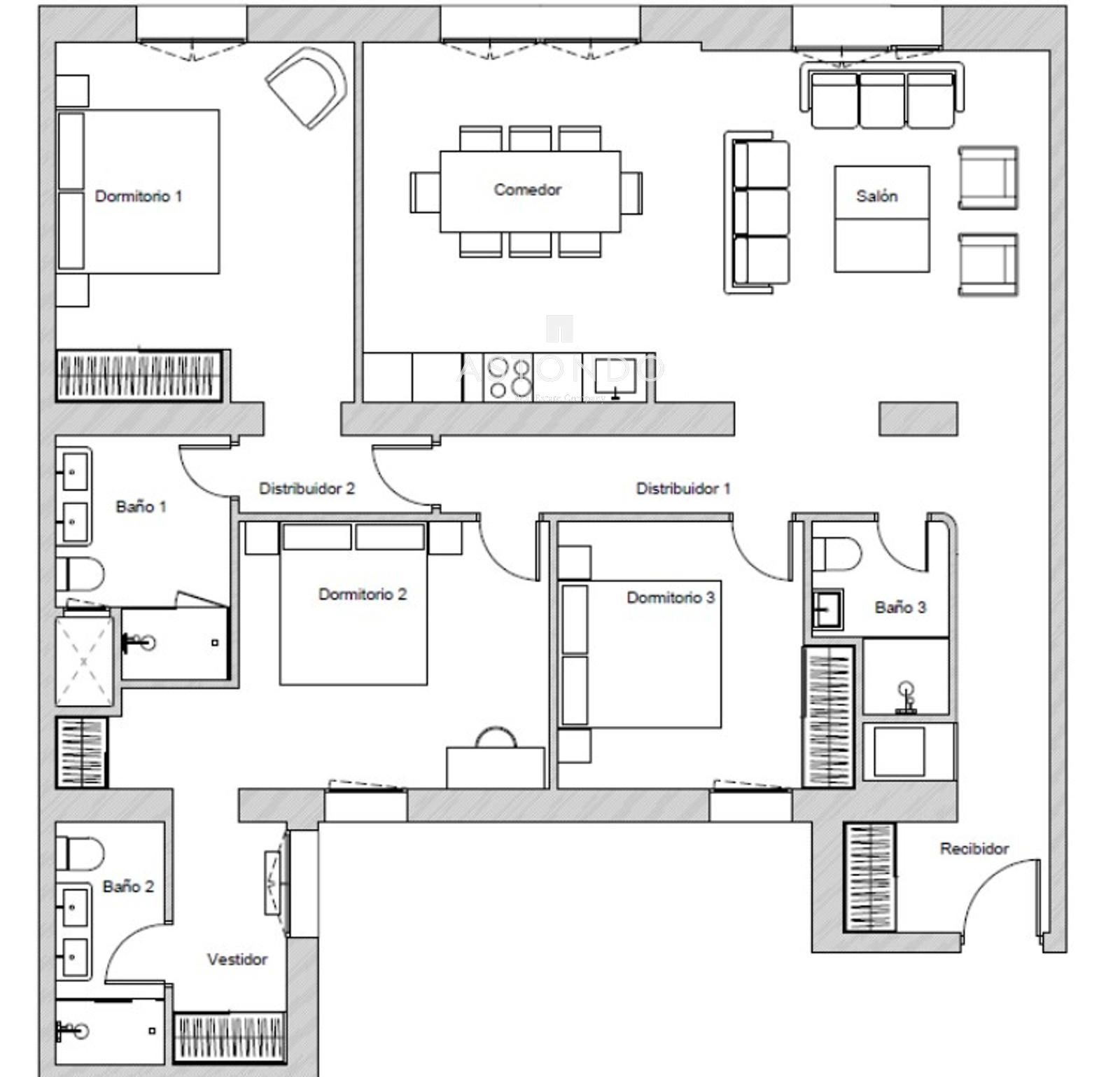 A brand new 3-bedroom, 3-bathroom apartment is for sale in the Salamanca district. - Foto 29