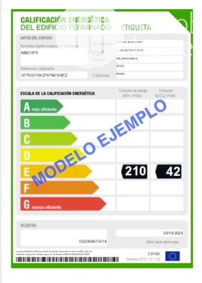 Certificado Energetico modelo