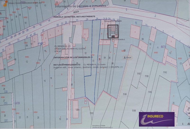 Parcela en venta Ardon, León. Ref: 2226. Insureco León