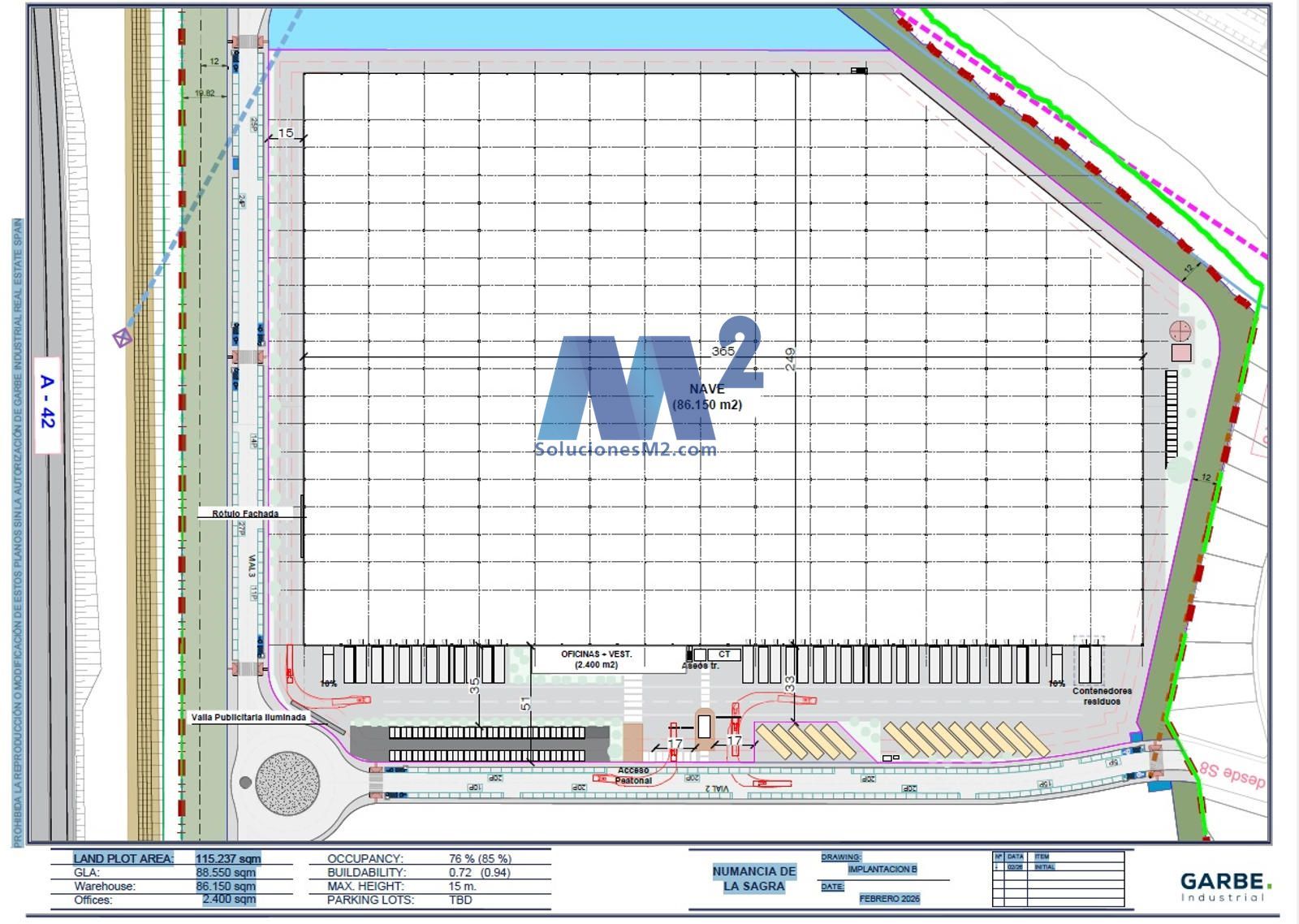 Nave Logística en venta y alquiler Numancia De La Sagra, Toledo. Ref: 16440. Soluciones M2