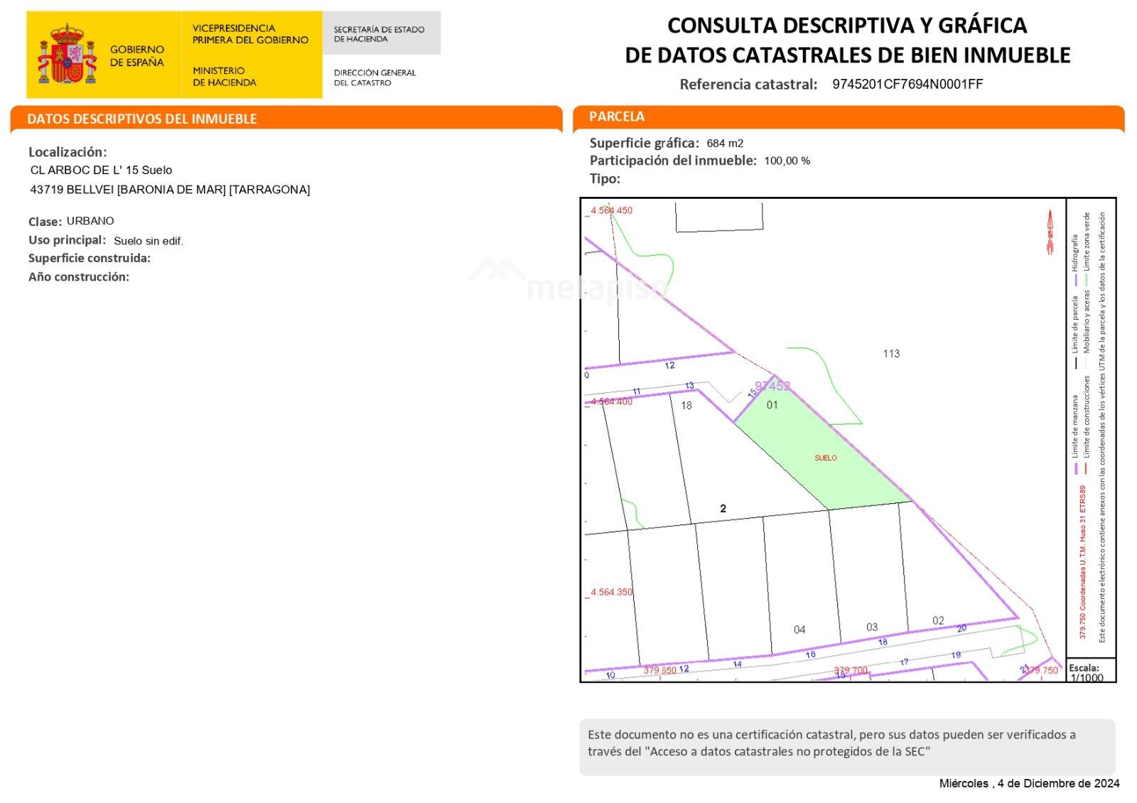 Parcela urbana en venta en Bellvei, Tarragona - Foto 17