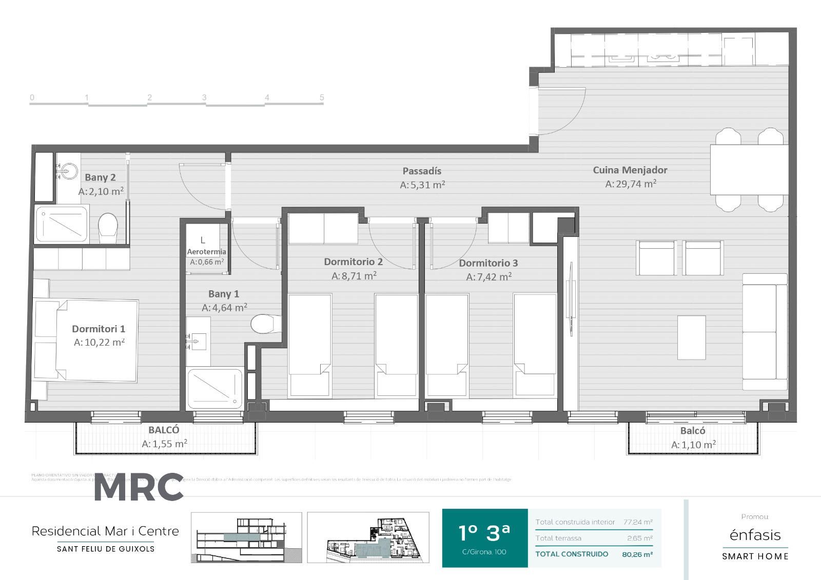 Piso en venta Sant Feliu de Guíxols, Girona. Ref: 3419. MRC MOLINS REIXACH
