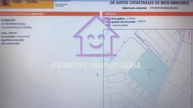 Parcela en venta Arteixo, A Coruña. Ref: 1031. Promove Inmobiliaria