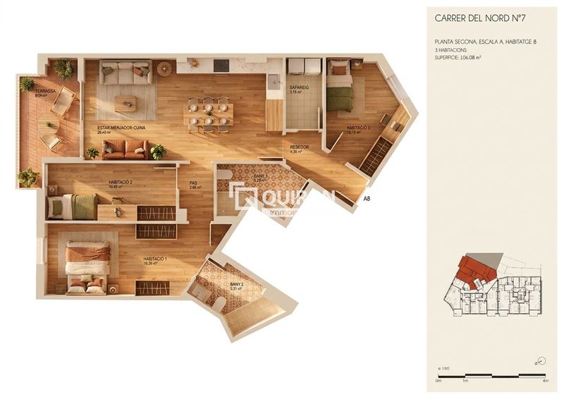 Piso en venta Torredembarra, Tarragona. Ref: 2178. Quiron immobiliaria