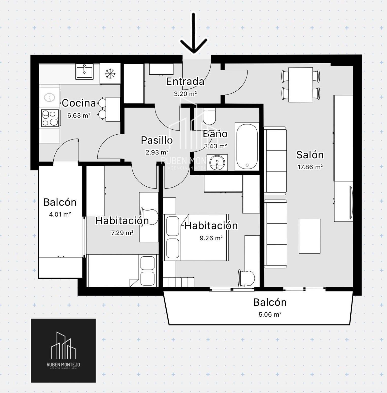 plano - Luminosa vivienda en Fernando de la Peña
