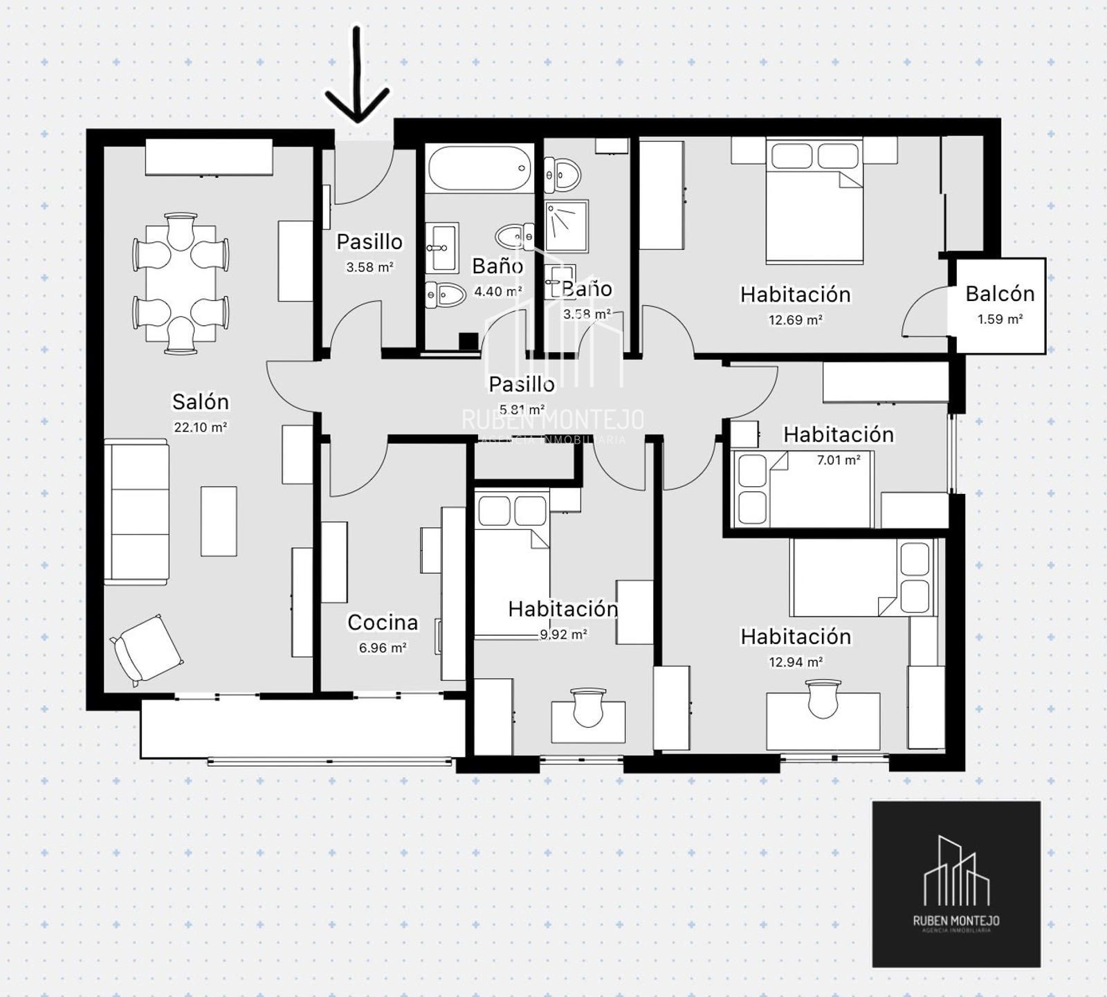 plano - LUMINOSA VIVIENDA TOTALMENTE EXTERIOR