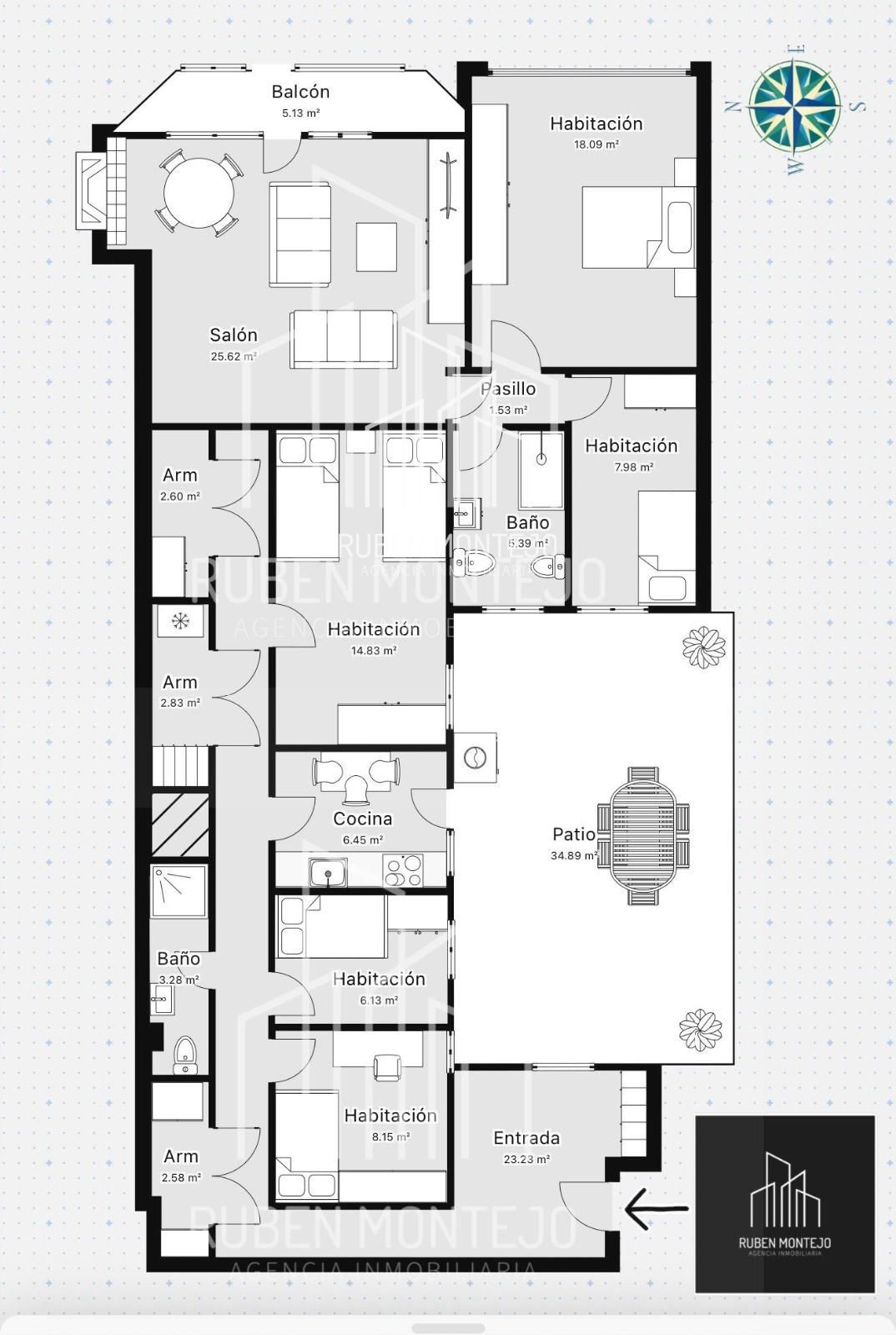Plano - AMPLIA VIVIENDA EN PRIMER TRAMO AV VILLAMAYOR