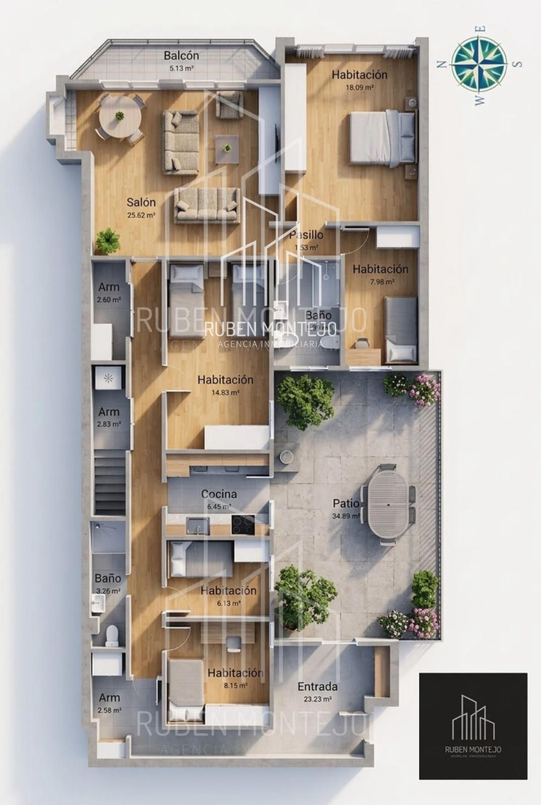 Plano - AMPLIA VIVIENDA EN PRIMER TRAMO AV VILLAMAYOR