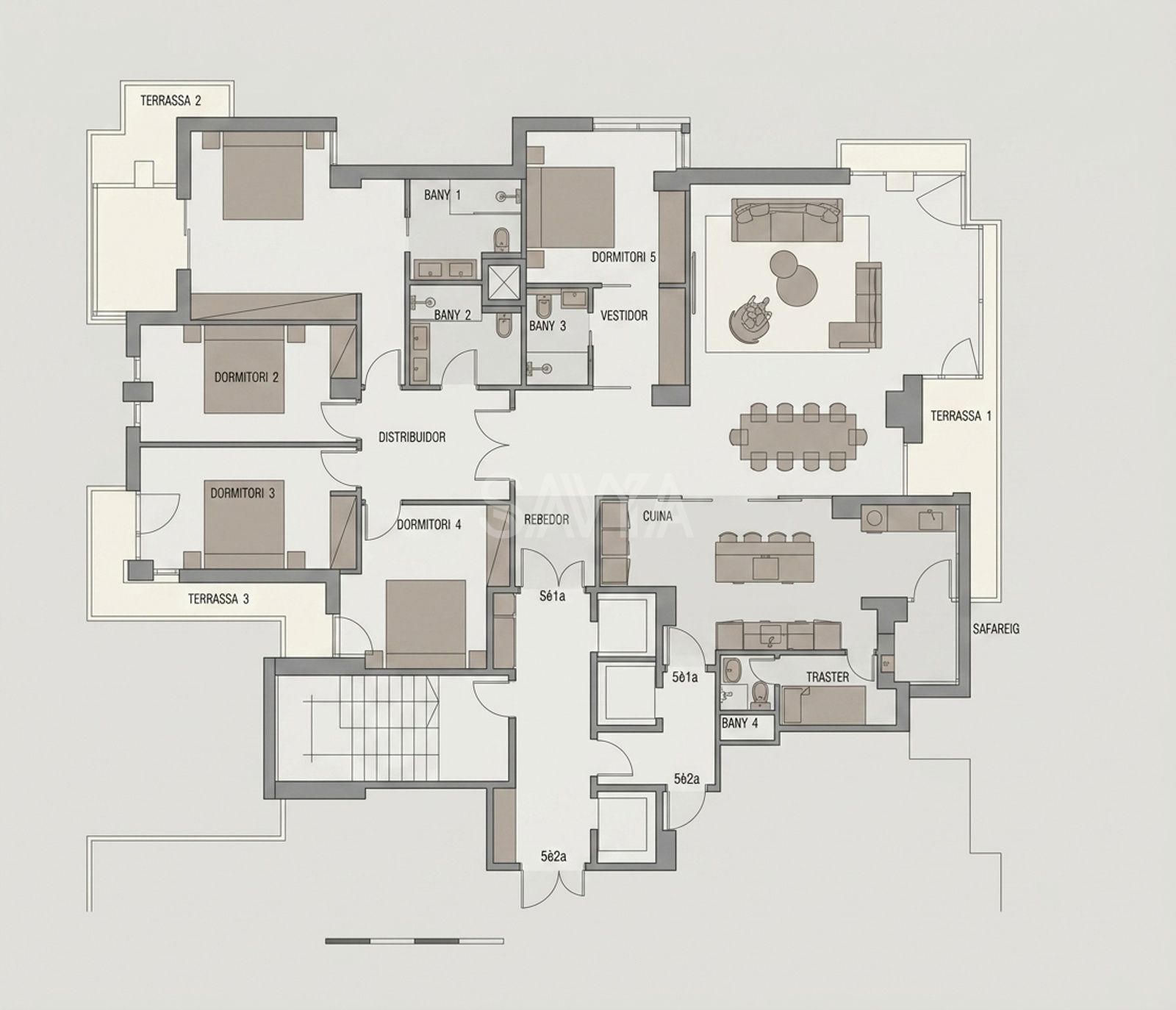 plano - Exclusivo piso con terraza en Sarrià-Sant Gervasi
