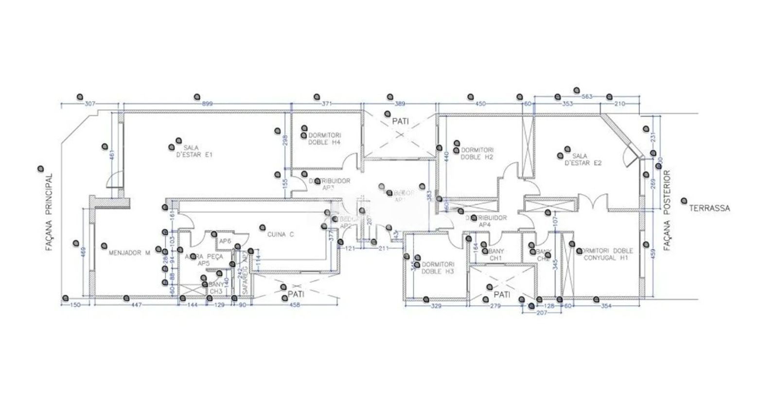 Plano - Exclusiva vivienda en la calle Tuset