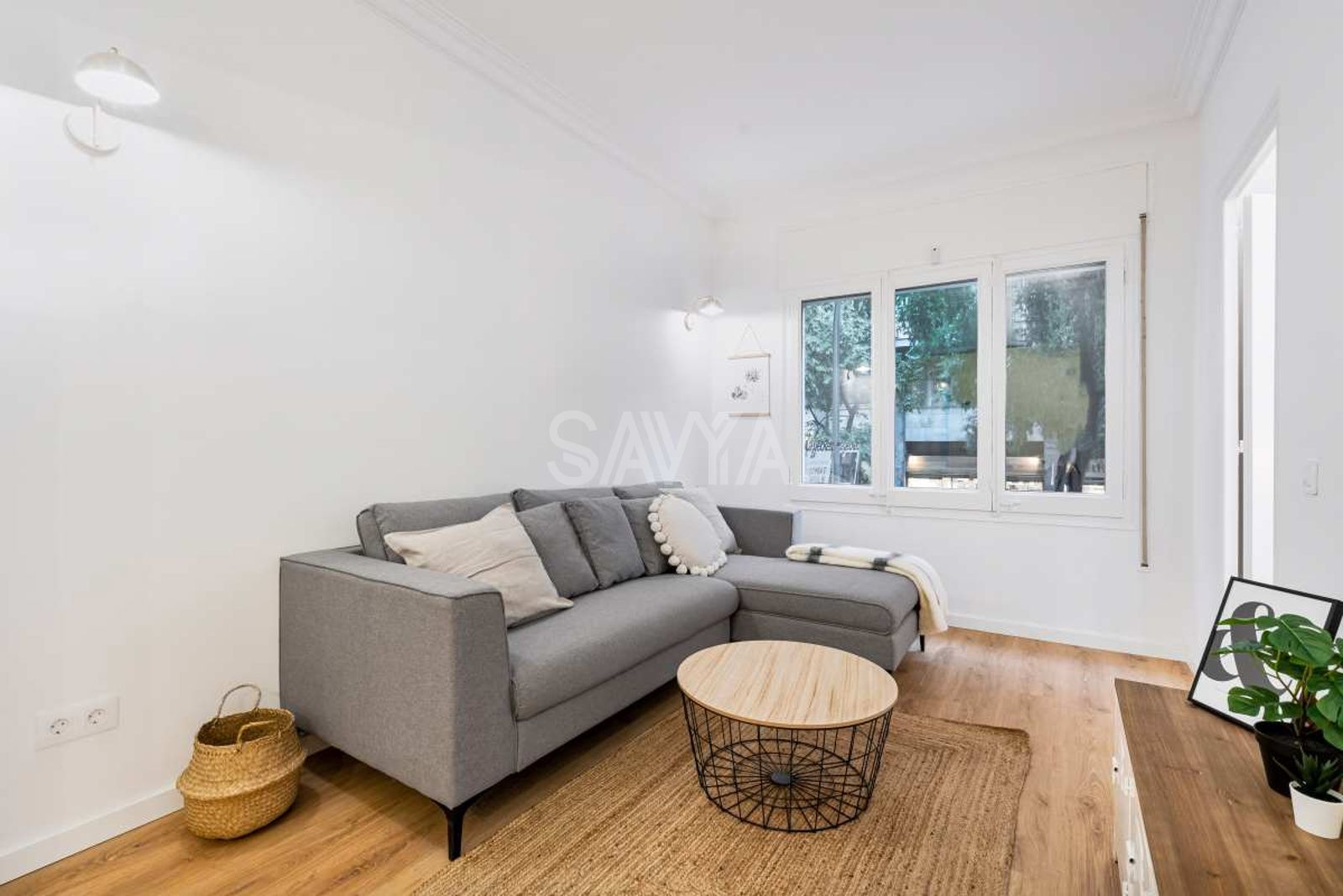 Salón - Piso de 3 habitaciones, amueblado y listo para entrar a vivir en Sant Antoni Maria Claret
