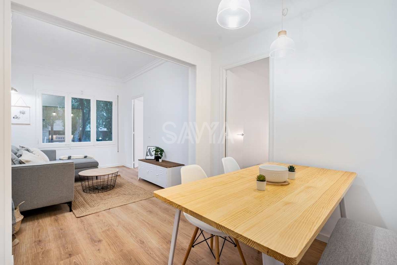 Salón - Piso de 3 habitaciones, amueblado y listo para entrar a vivir en Sant Antoni Maria Claret