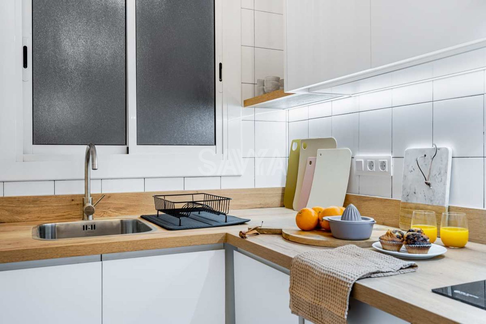 Cocina - Piso de 3 habitaciones, amueblado y listo para entrar a vivir en Sant Antoni Maria Claret
