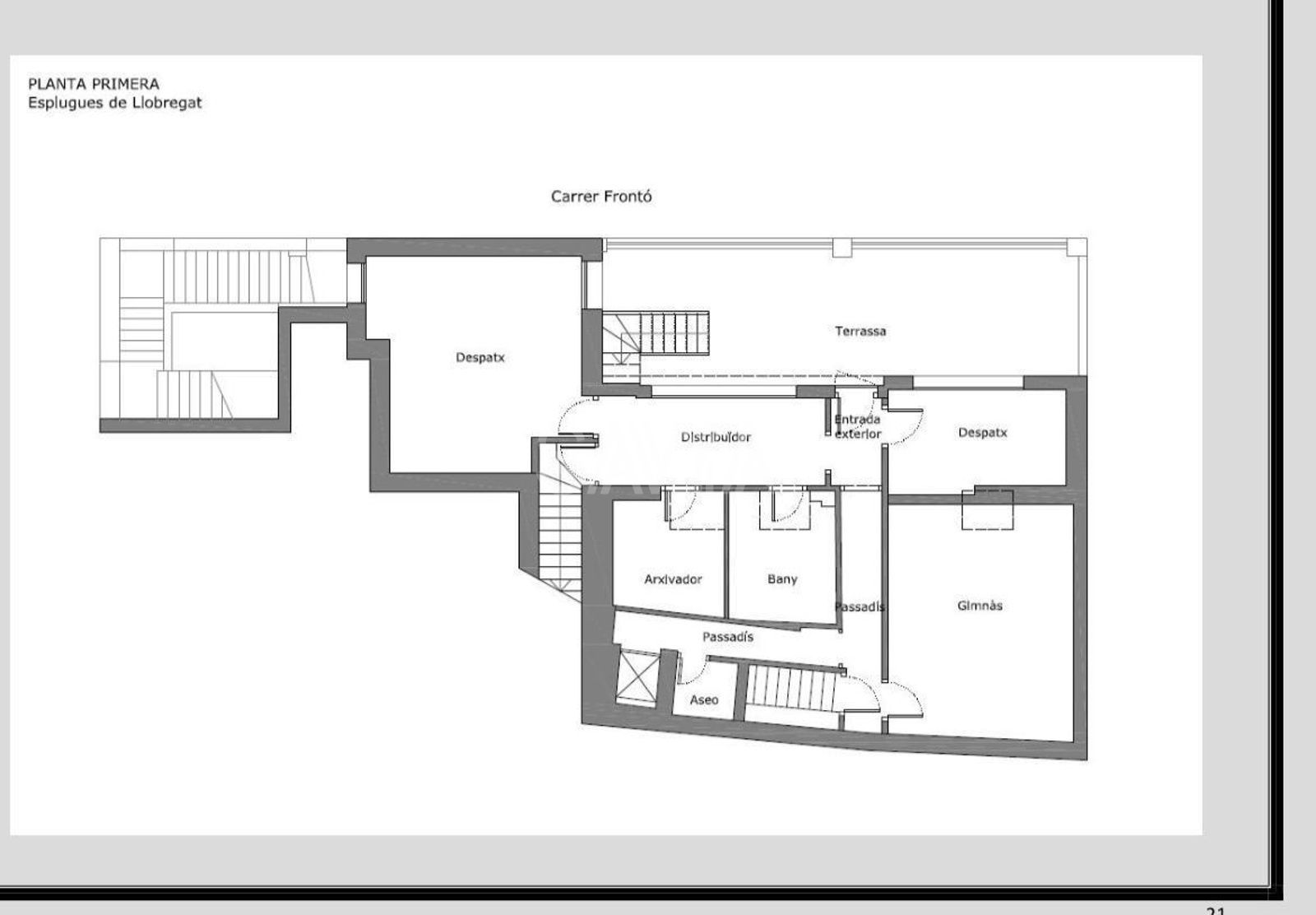 plano - Residencia con vistas panorámicas y piscina en Ciutat Diagonal