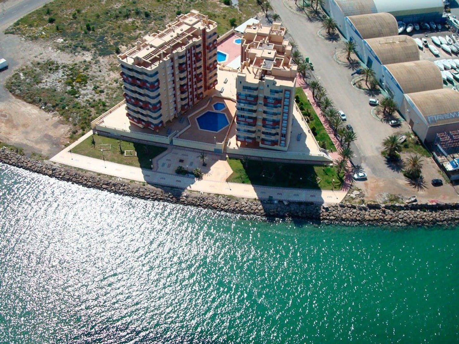 Apartment for sale, in first line of sea in Zona Entremares District, in La Manga del Mar Menor.