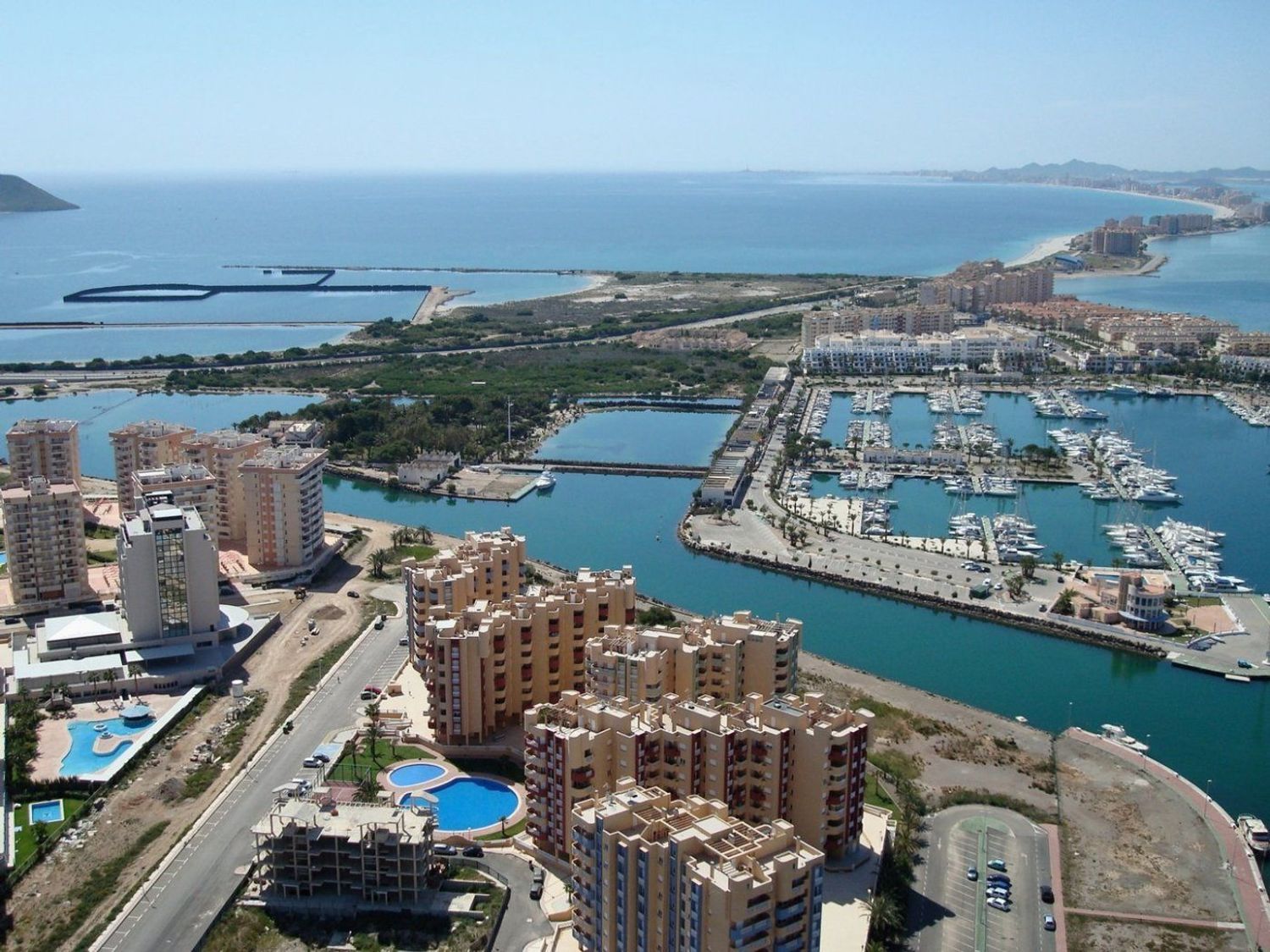 Apartment for sale, in first line of sea in Zona Entremares District, in La Manga del Mar Menor.