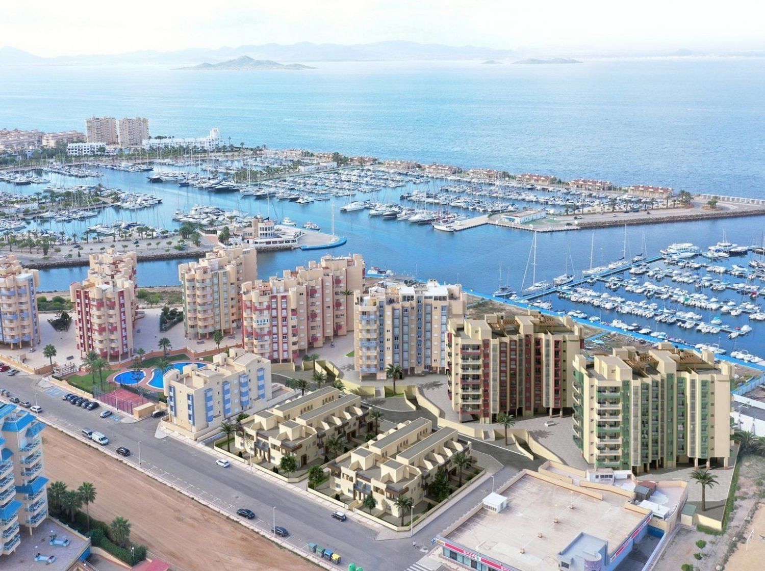 Apartment for sale, in first line of sea in Zona Entremares District, in La Manga del Mar Menor.