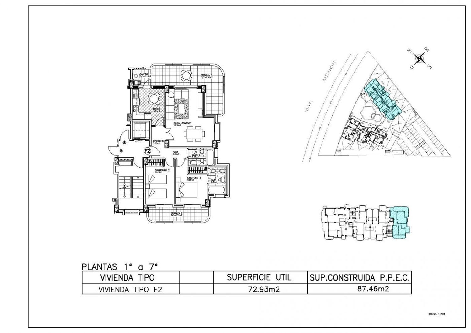 Pis en venda, a primera línia de mar a Districte Zona Entremares, a La Manga del Mar Menor.