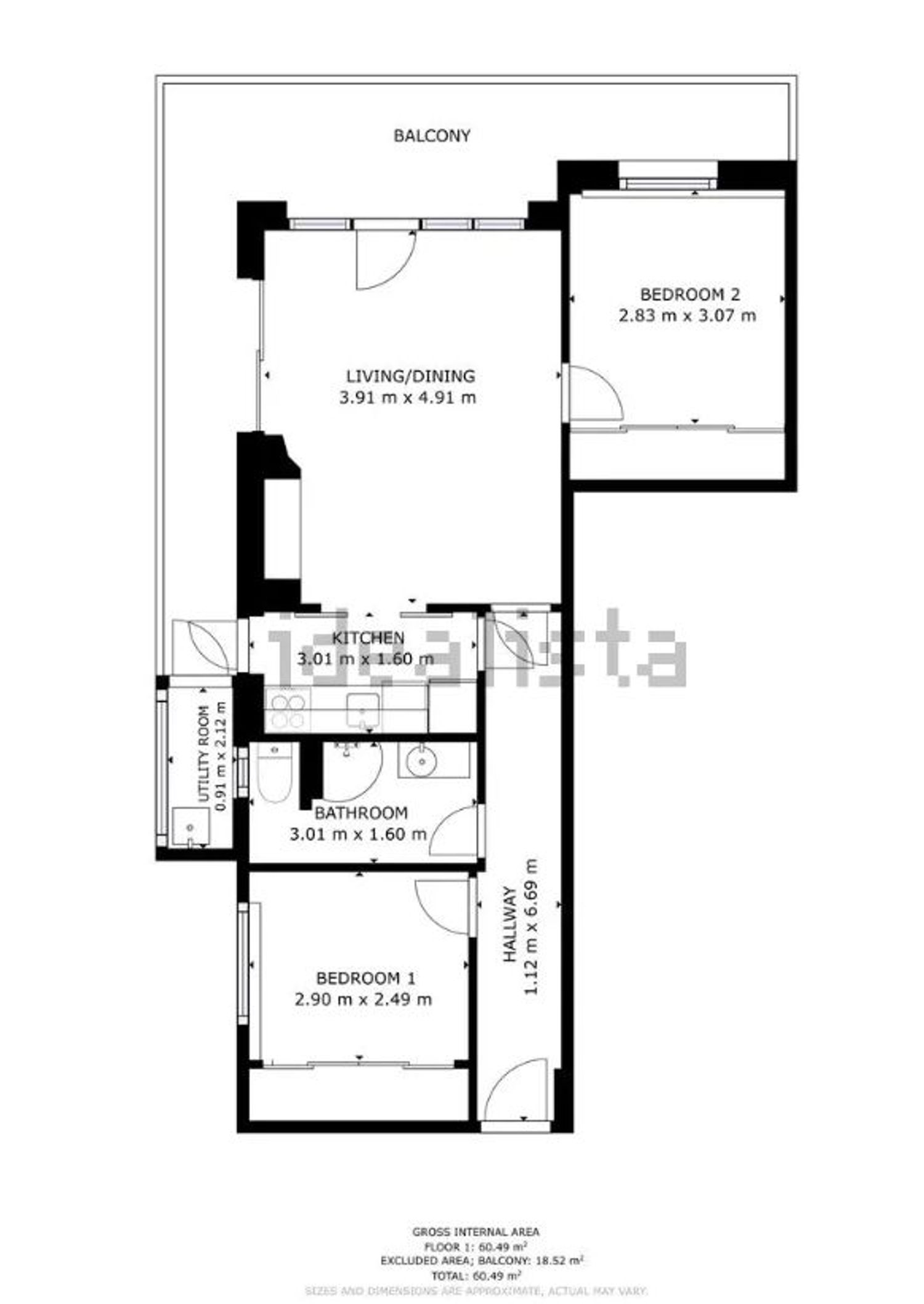 Piso en venta, en primera linea de mar en Avenida del Papa Luna, en Peñíscola.