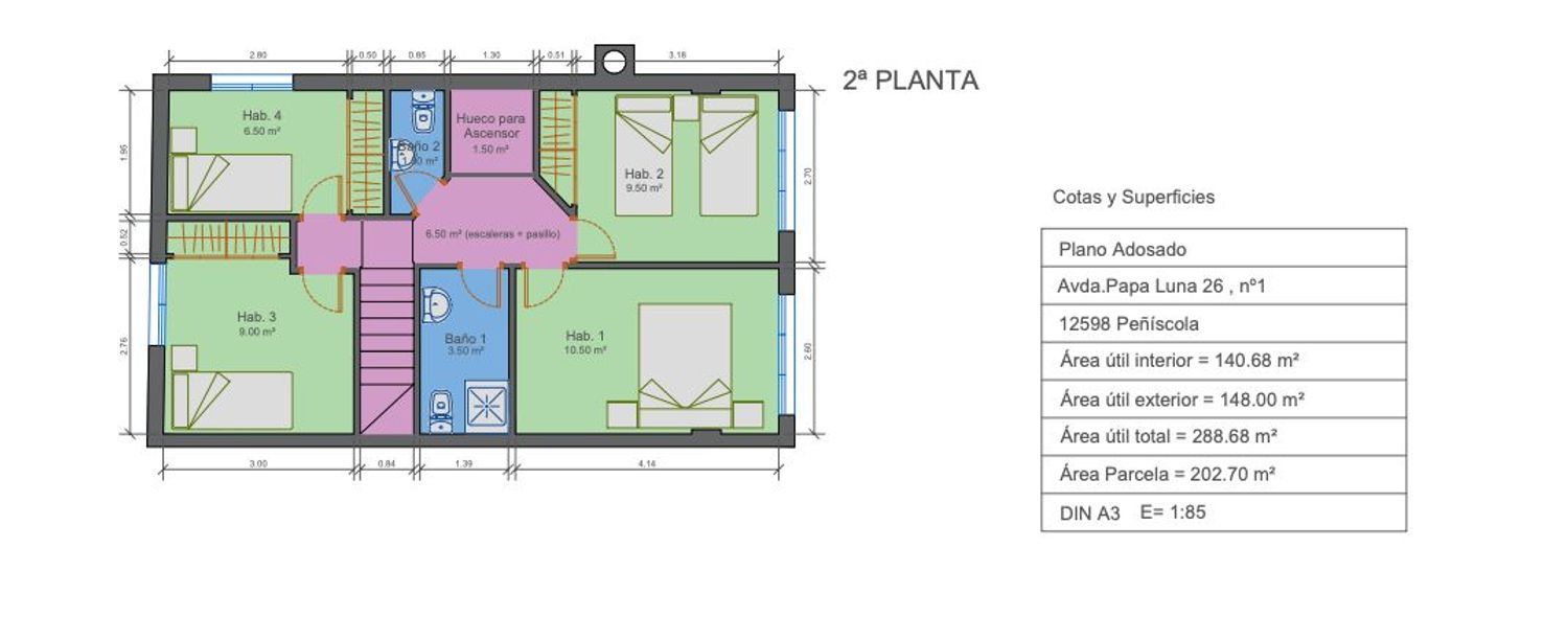 Chalet adosado en venta, en primera linea de mar en Avenida del papa Luna, en Peñiscola.