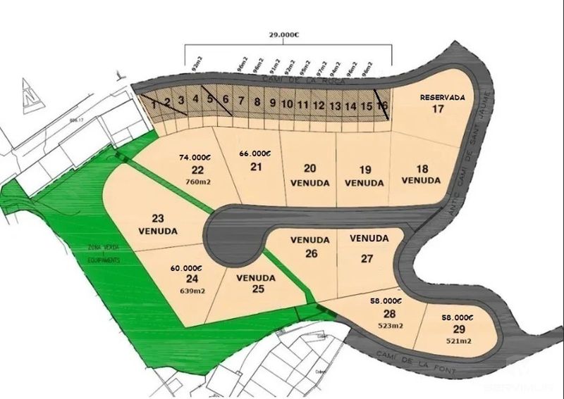 Terreny en venda Borreda, Barcelona. Ref: 1056. Servimur