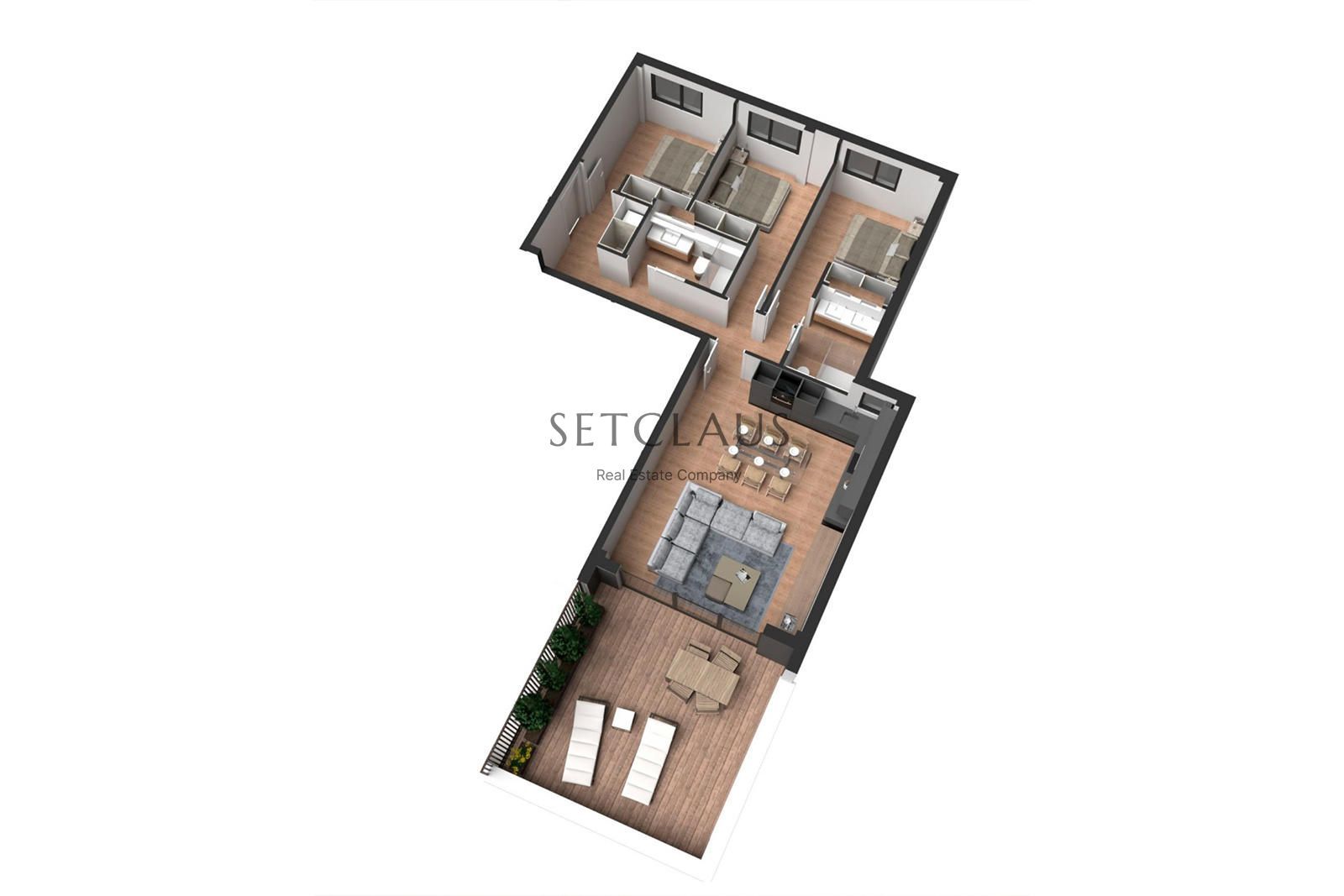 MASNOU. Planta baja con terraza.. 3 habitaciones, 2 baños, 100.3 m² en venta.