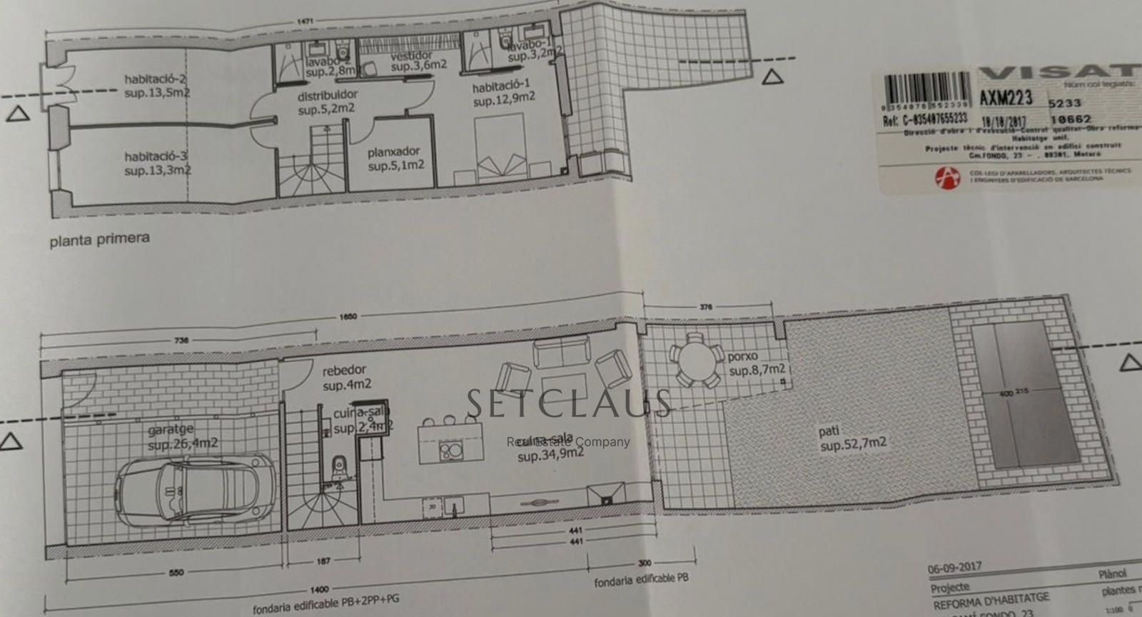 Inmueble Casa adosada de pueblo rehabilitada en 2018 con piscina salada en el centro de Mataró foto 36