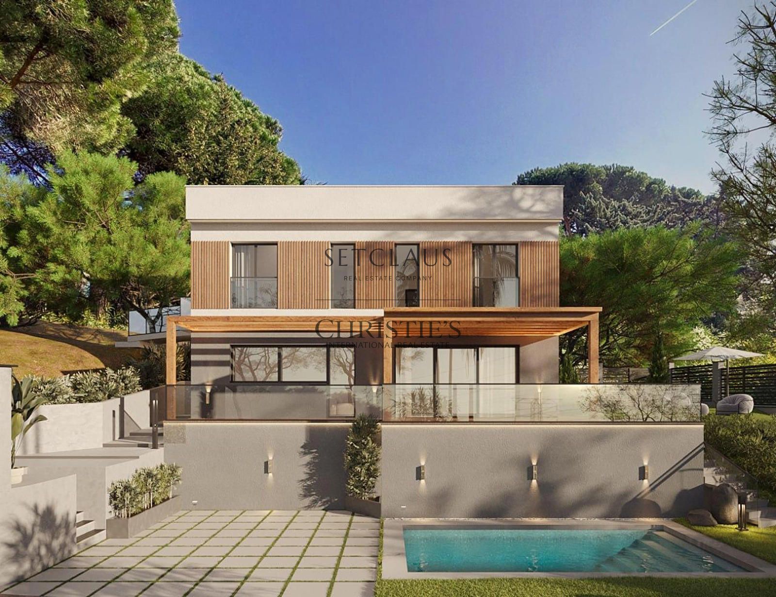 Villa de obra nueva con piscina en Cabrils