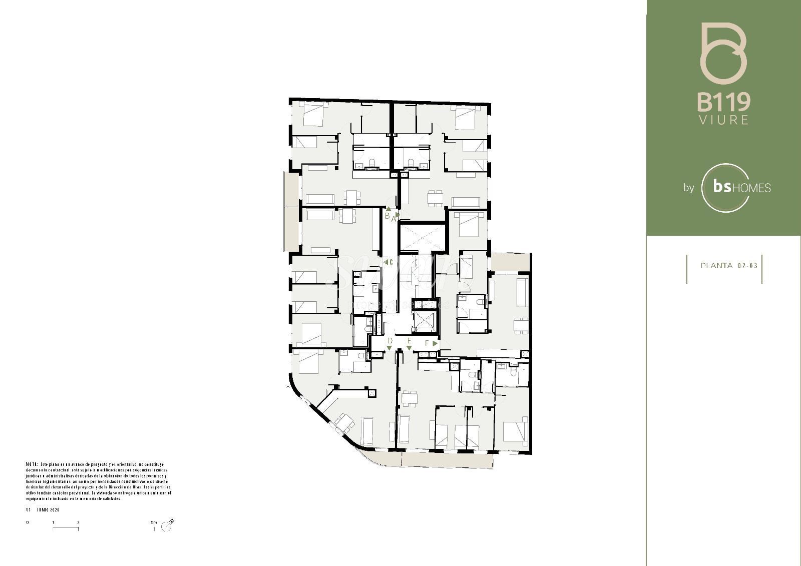 Plano Planta - B119 – Viure by BSHomes | Planta Tercera, Puerta C