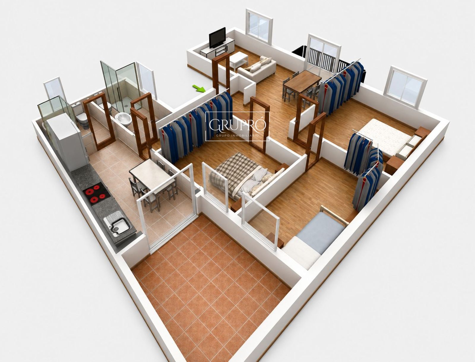 PISO DE 3 HABITACIONES AMUEBLADO EN TOMÁS ALONSO (BOUZAS)