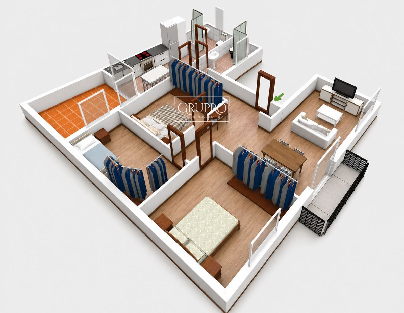 PISO DE 3 HABITACIONES AMUEBLADO EN TOMÁS ALONSO (BOUZAS)
