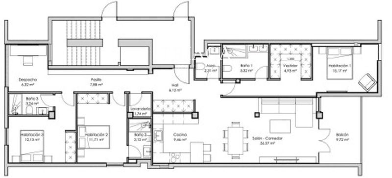 Flat for sale Madrid. Ref: 1615. Triaca Real Estate