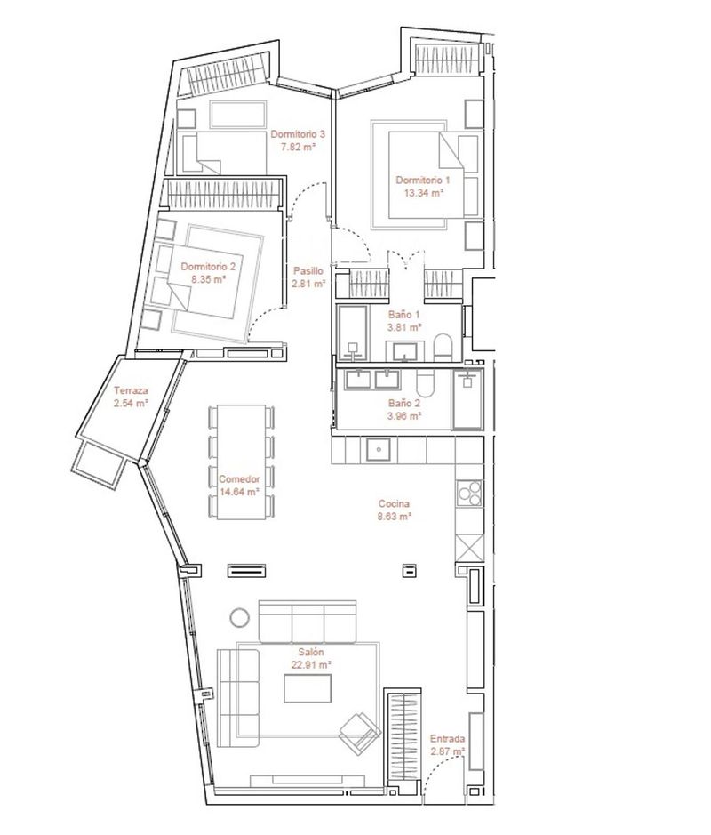 Flat for sale Madrid. Ref: 1769. Triaca Real Estate