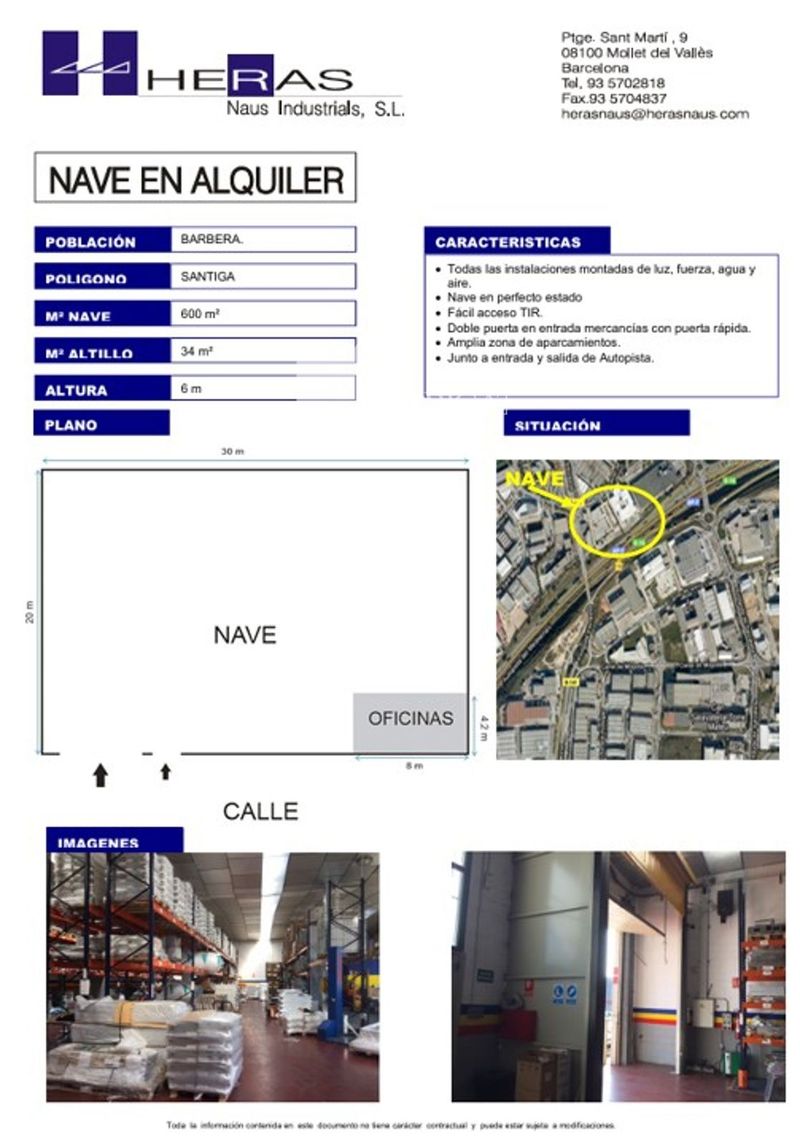 Nave Industrial en alquiler Barberà del Vallès, Barcelona. Ref: 1036. UBICAT, NAUS INDUSTRIALS